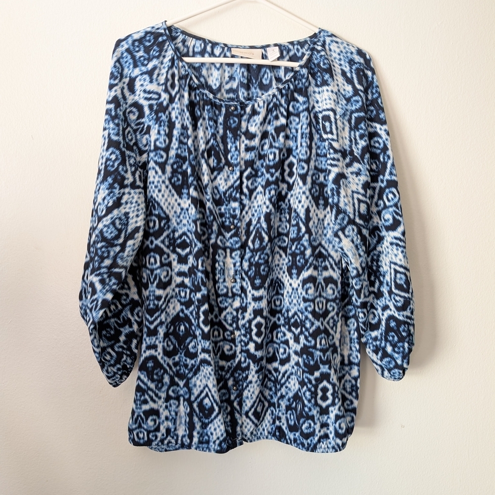 Chico's 3 Button Up Blouse